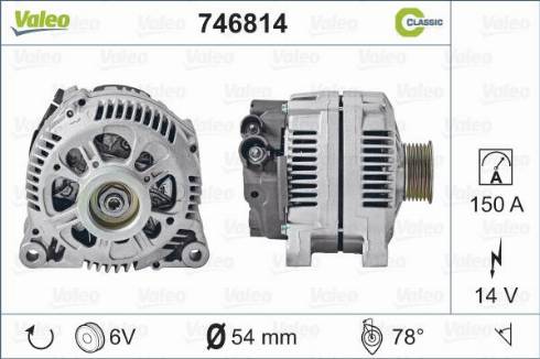 Valeo 746814 - Генератор autosila-amz.com