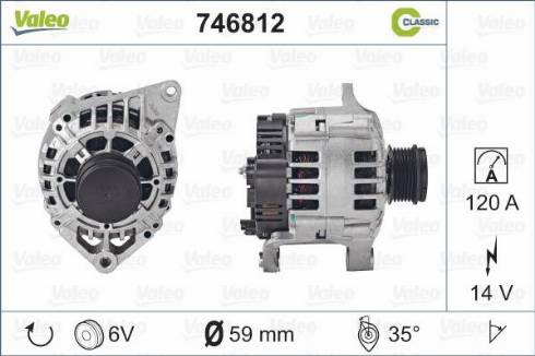 Valeo 746812 - Генератор autosila-amz.com