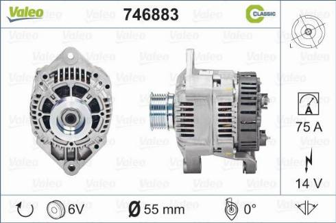 Valeo 746883 - Генератор autosila-amz.com