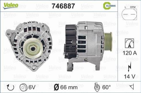 Valeo 746887 - Генератор autosila-amz.com