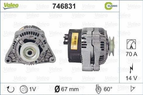 Valeo 746831 - Генератор autosila-amz.com