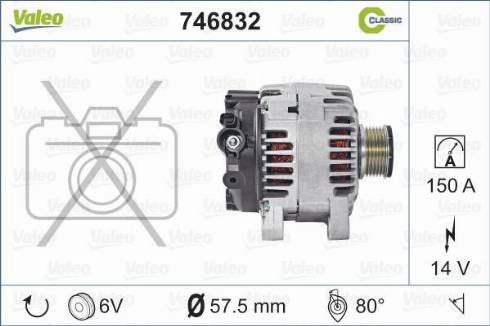 Valeo 746832 - Генератор autosila-amz.com