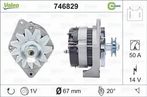 Valeo 746829 - Генератор autosila-amz.com