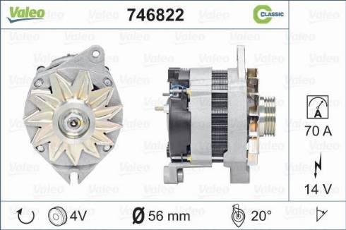 Valeo 746822 - Генератор autosila-amz.com