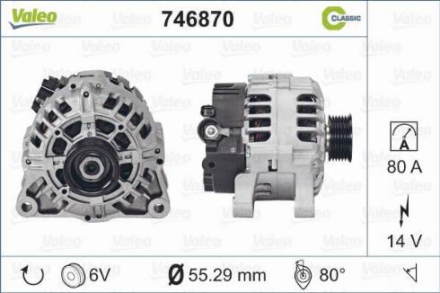 Valeo 746870 - Генератор autosila-amz.com