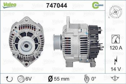 Valeo 747044 - Генератор autosila-amz.com