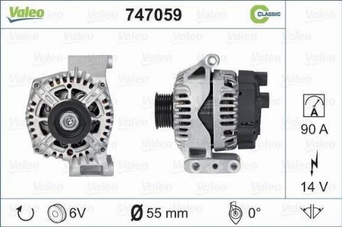 Valeo 747059 - Генератор autosila-amz.com