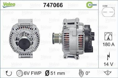 Valeo 747066 - Генератор autosila-amz.com