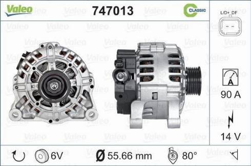 Valeo 747013 - Генератор autosila-amz.com