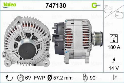 Valeo 747130 - Генератор autosila-amz.com