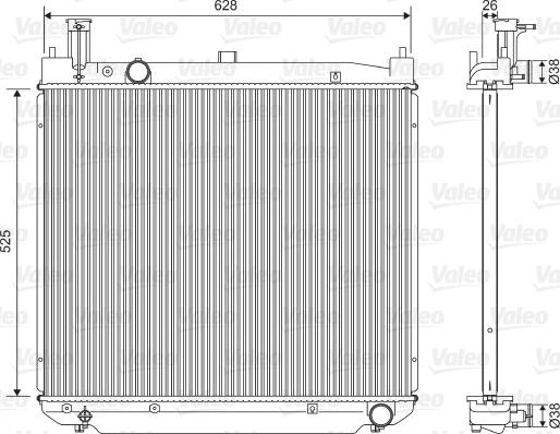 Valeo 701591 - Радиатор, охлаждение двигателя autosila-amz.com