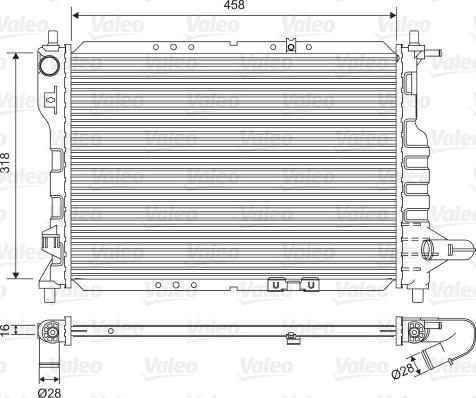 Valeo 701598 - Радиатор, охлаждение двигателя autosila-amz.com