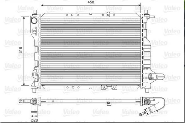 Valeo 701598 - Радиатор, охлаждение двигателя autosila-amz.com