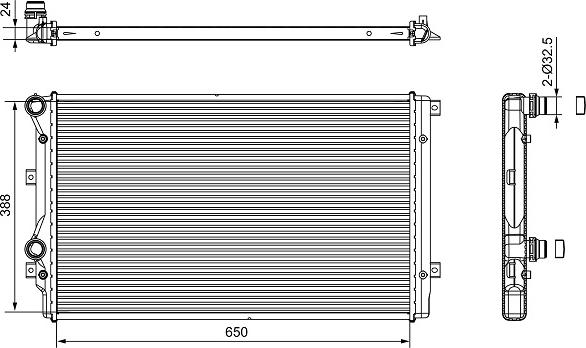 Valeo 701540 - Радиатор, охлаждение двигателя autosila-amz.com