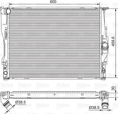 Valeo 701542 - Радиатор, охлаждение двигателя autosila-amz.com