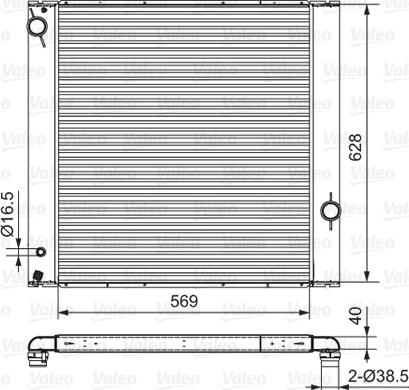 Valeo 701547 - Радиатор, охлаждение двигателя autosila-amz.com