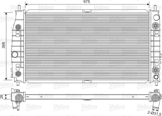Valeo 701556 - Радиатор, охлаждение двигателя autosila-amz.com