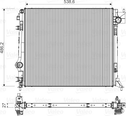 Valeo 701516 - Радиатор, охлаждение двигателя autosila-amz.com