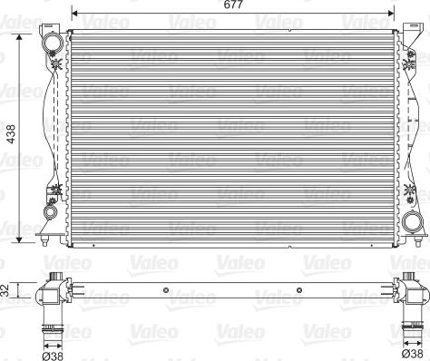 Valeo 701580 - Радиатор, охлаждение двигателя autosila-amz.com