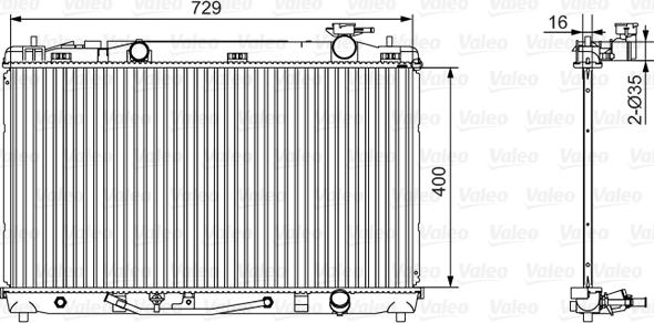 Valeo 701526 - Радиатор, охлаждение двигателя autosila-amz.com