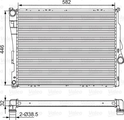 Valeo 701523 - Радиатор, охлаждение двигателя autosila-amz.com