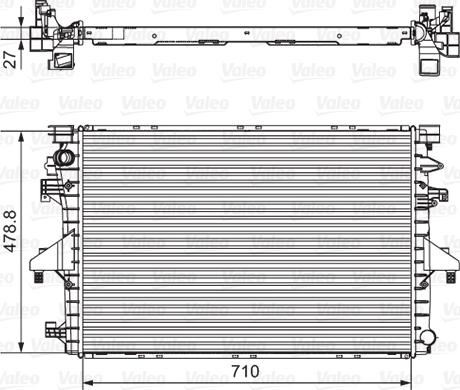 Valeo 701654 - Радиатор, охлаждение двигателя autosila-amz.com