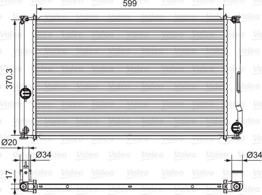 Valeo 701657 - Радиатор, охлаждение двигателя autosila-amz.com