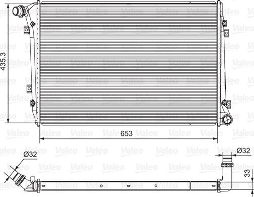 Valeo 701664 - Радиатор, охлаждение двигателя autosila-amz.com