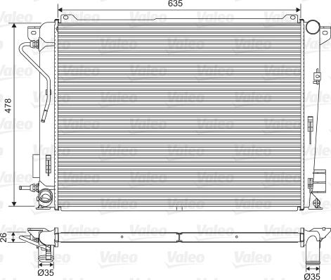 Valeo 701600 - Радиатор, охлаждение двигателя autosila-amz.com