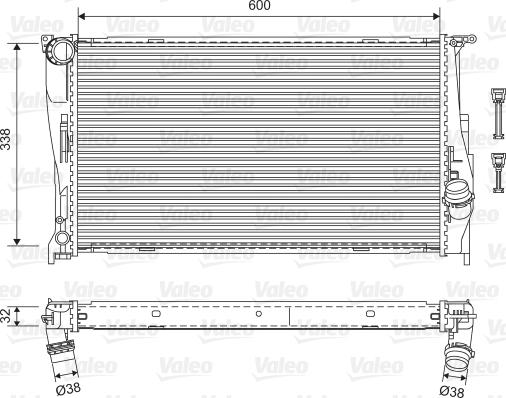 Valeo 701601 - Радиатор, охлаждение двигателя autosila-amz.com