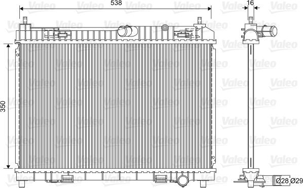 Valeo 701603 - Радиатор, охлаждение двигателя autosila-amz.com