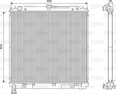 Valeo 701610 - Радиатор, охлаждение двигателя autosila-amz.com