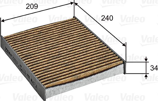 Valeo 701027 - Фильтр воздуха в салоне autosila-amz.com