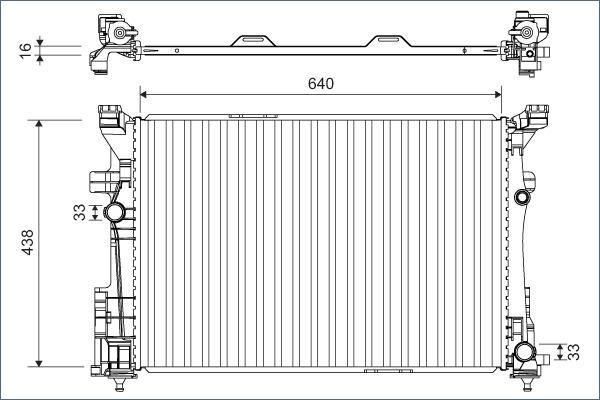 Valeo 701133 - Радиатор, охлаждение двигателя autosila-amz.com