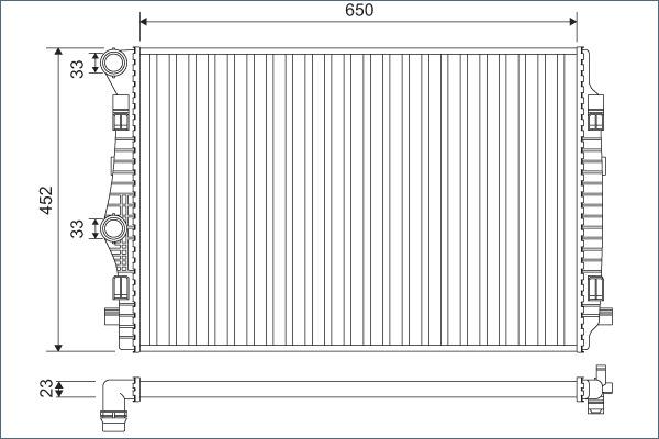 Valeo 701132 - Радиатор, охлаждение двигателя autosila-amz.com