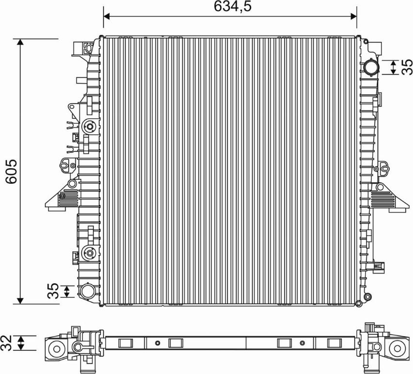 Valeo 701268 - Радиатор, охлаждение двигателя autosila-amz.com