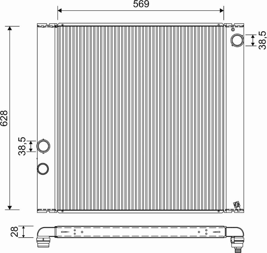 Valeo 701270 - Радиатор, охлаждение двигателя autosila-amz.com