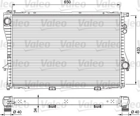 Valeo 701709 - Радиатор, охлаждение двигателя autosila-amz.com