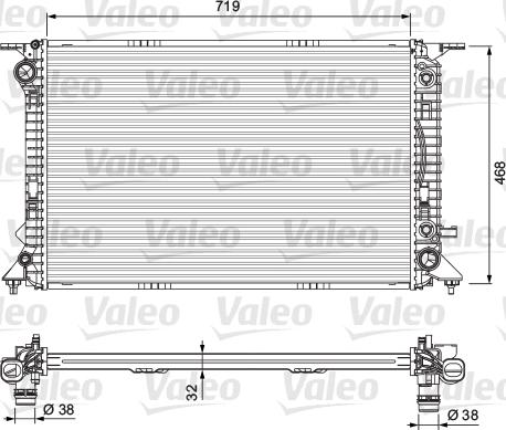 Valeo 701715 - Радиатор, охлаждение двигателя autosila-amz.com