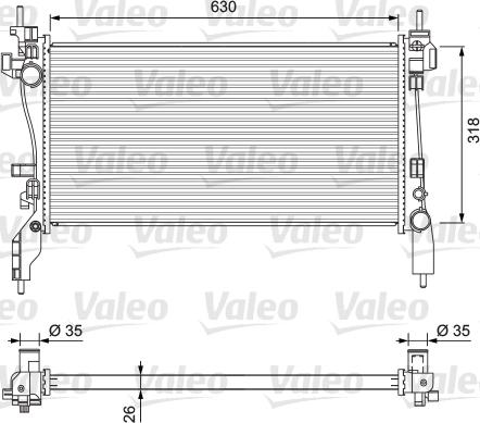 Valeo 701718 - Радиатор, охлаждение двигателя autosila-amz.com