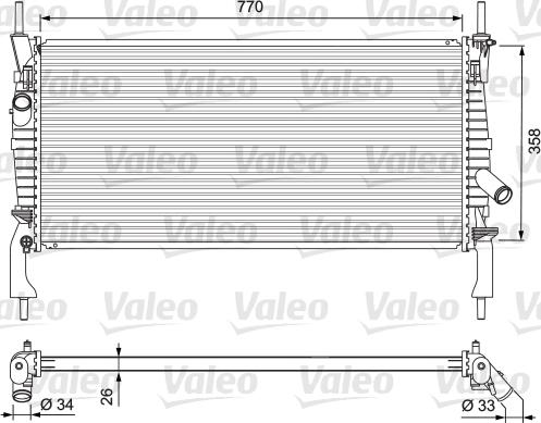 Valeo 701731 - Радиатор, охлаждение двигателя autosila-amz.com