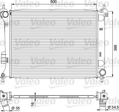 Valeo 701729 - Радиатор, охлаждение двигателя autosila-amz.com