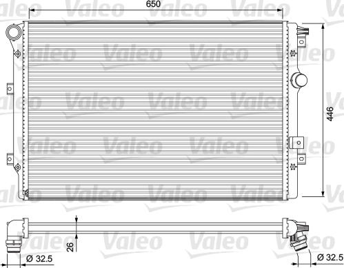 Valeo 701728 - Радиатор, охлаждение двигателя autosila-amz.com
