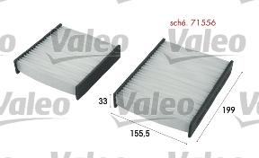 Valeo 715556 - Фильтр воздуха в салоне autosila-amz.com