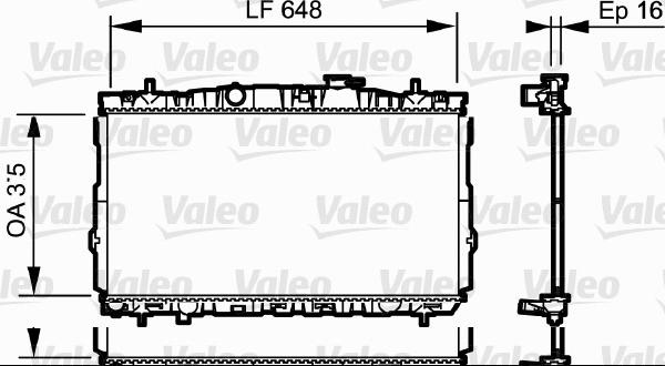 Valeo 734903 - Радиатор, охлаждение двигателя autosila-amz.com