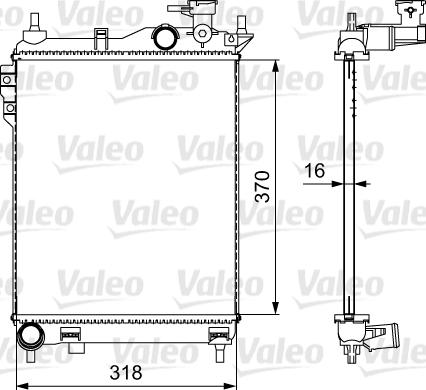 Valeo 734910 - Радиатор, охлаждение двигателя autosila-amz.com