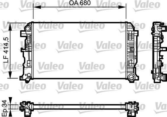 Valeo 734930 - Радиатор, охлаждение двигателя autosila-amz.com