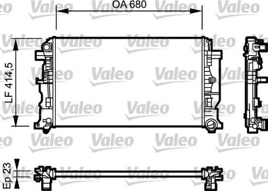 Valeo 734926 - Радиатор, охлаждение двигателя autosila-amz.com