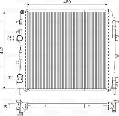 Valeo 734922 - Радиатор, охлаждение двигателя autosila-amz.com