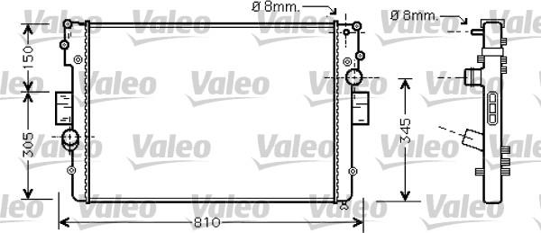 Valeo 734449 - Радиатор, охлаждение двигателя autosila-amz.com